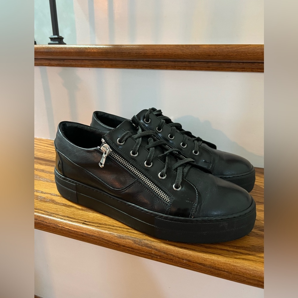 Carlo Pazolini black Leather Sneaker Men’s size EU 42, US 9